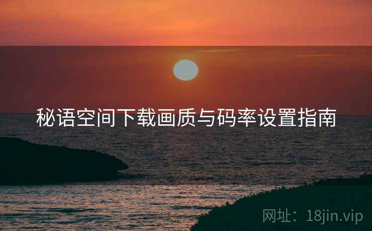 秘语空间下载画质与码率设置指南