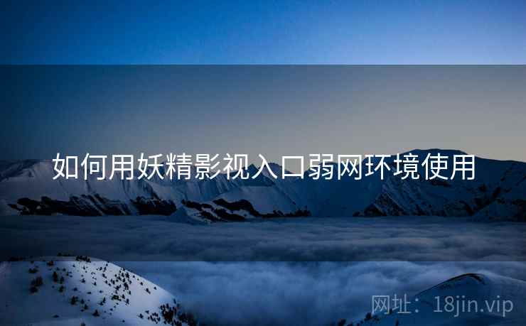如何用妖精影视入口弱网环境使用