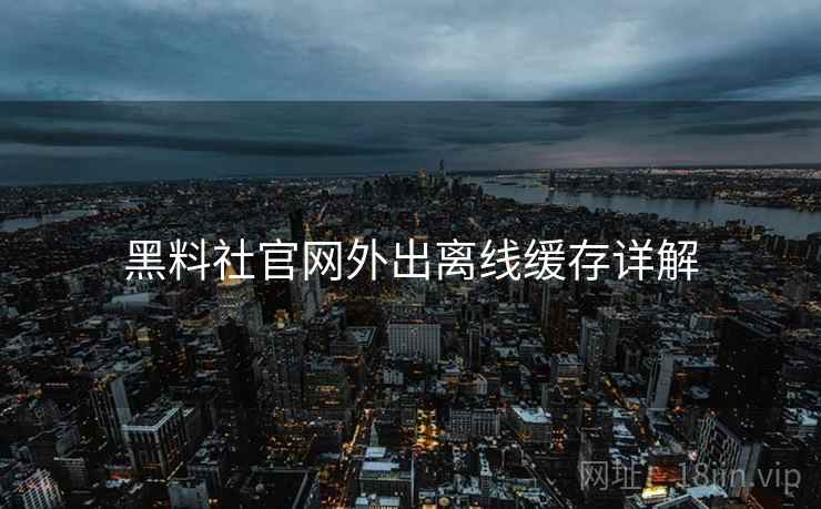 黑料社官网外出离线缓存详解