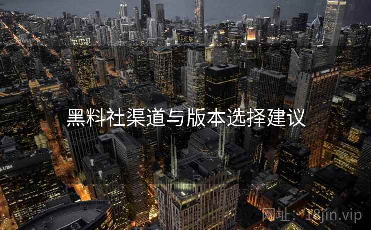 黑料社渠道与版本选择建议
