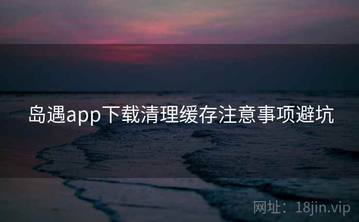岛遇app下载清理缓存注意事项避坑