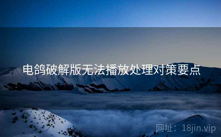 电鸽破解版无法播放处理对策要点